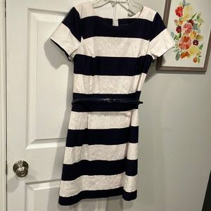 Tommy Hilfiger Navy and Off-White Dress